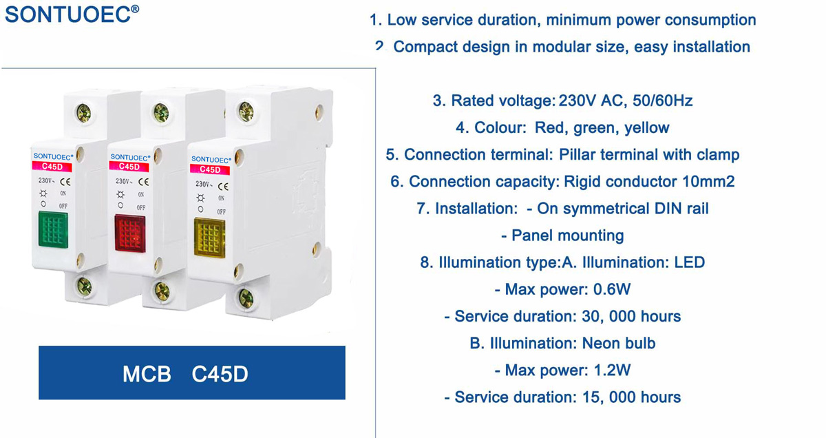 Modular Din Rail Led Light Indicator Modular Din Rail Led Light Indicator